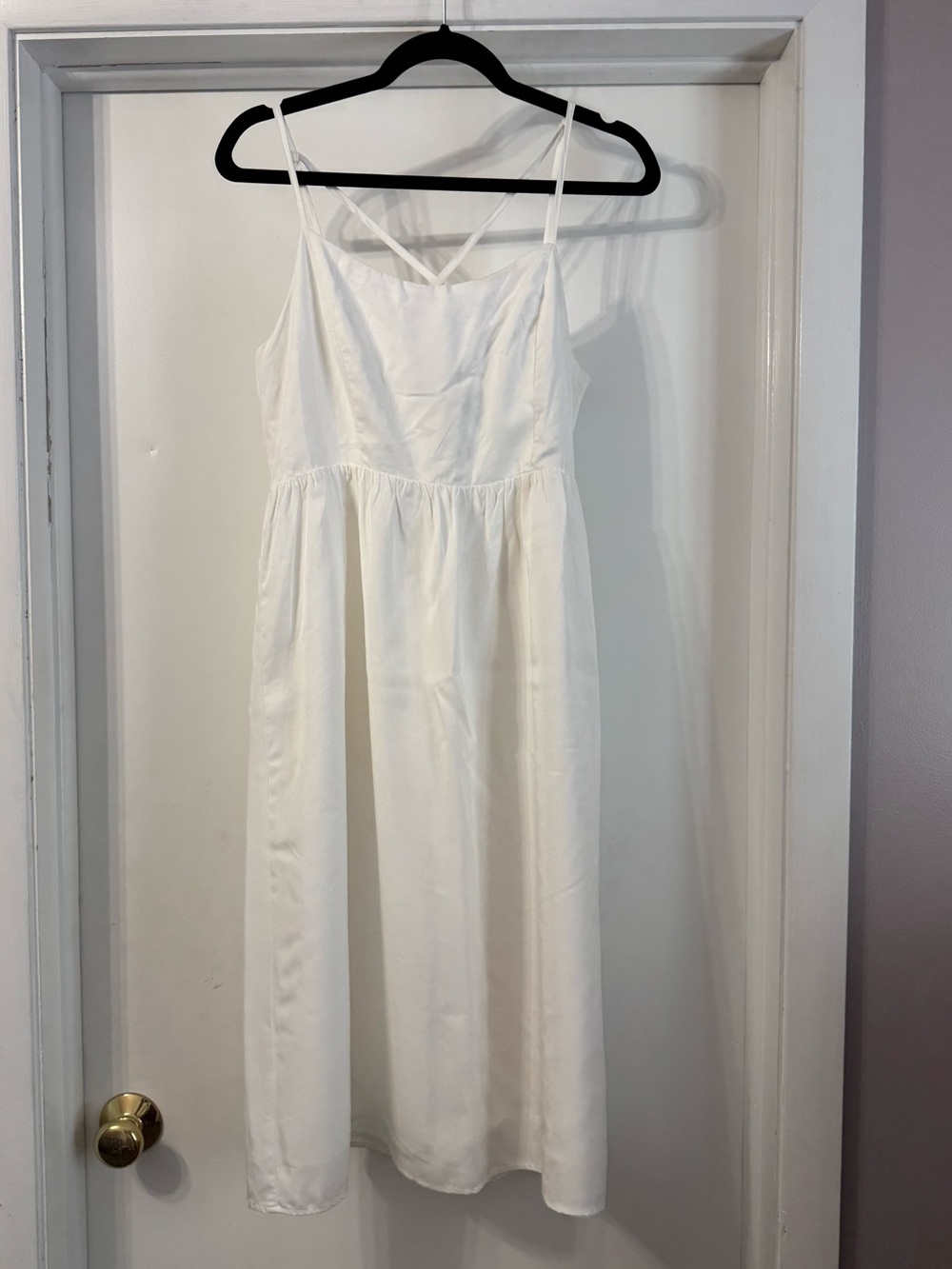 White Midi Strappy Midi Dress